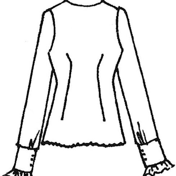 Anna Huling, Stretch Silk "Romantic Ruffle" Blouse. - Picture 9 of 14